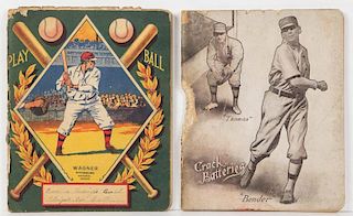 EARLY BASEBALL SCHOOL NOTEBOOKS, LOT OF TWO