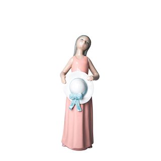 Lladro Figurine Young Girl with Hat
