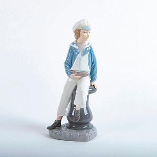 Lladro Figurine, Boy With Yacht 01004810