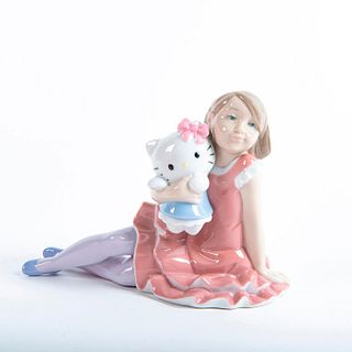 Lladro Figurine, Playing With Hello Kitty 02001664