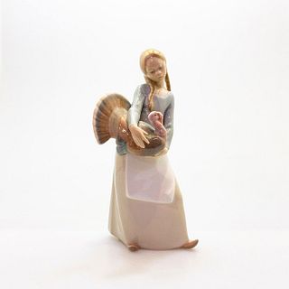 Lladro Porcelain Figure, Little Girl With Turkey 01004814