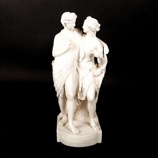 Parian Ware Statuette, Dionysos And Maenad