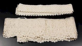 VICTORIAN STYLE LACE TRIM, LOT OF TWO
