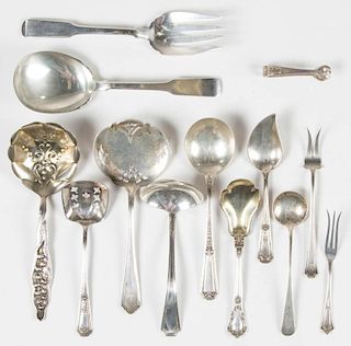 AMERICAN STERLING SILVER FLATWARE ARTICLES, LOT OF 13