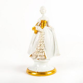 Dresden Style  Figurine, Woman With Flower Basket