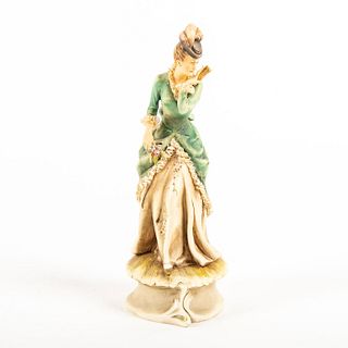 A. Borsato Bisque Porcelain Figurine, Lady With Pink Rose