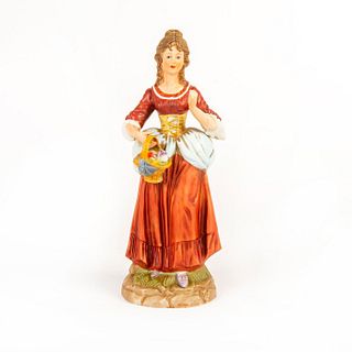Bisque Porcelain Figurine, Peasant Woman