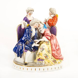 Porcelain Figural Group, Conversation Group