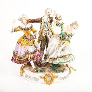 Porcelain Figural Group,  Dancing Trio