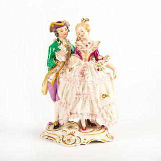 Frankenthal Dresden Porcelain Figure Group, Courting Couple