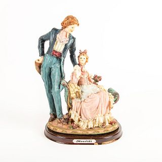 Large Meerchi Figural Group, Victorian Couple