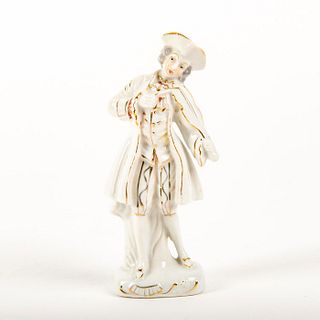 Porcelain Miniature Figurine, Colonial Lute Player