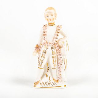 Vintage Bone China Lace Figurine, Male Dancer
