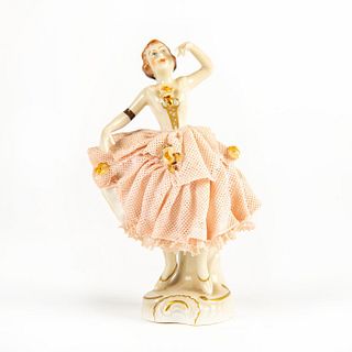 Vintage German Porcelain Figurine, Lady Dancer