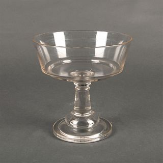 Large Clear Glass Footed Pedestal Bowl, Compote