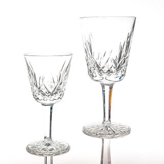 16 Waterford Crystal Lismore Pattern Wine Glasses, 2 Sizes