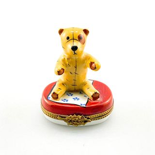 Vintage Limoges Box Of A Teddy Bear