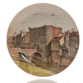 Porcelaine De Paris Plate, Le Petit-Chatelet 1780