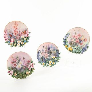 4 Lena Liu'S Garden Treasures Collectors Decorative Plates
