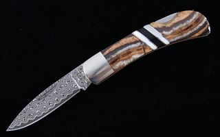 Woolly Mammoth Tooth, Onyx & MOP VG-10 Knife