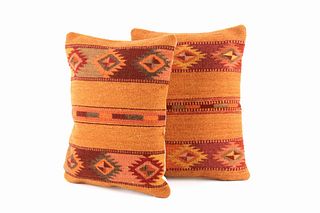 Autumn Medallion Wool Set of Two Pillows by Ruiz