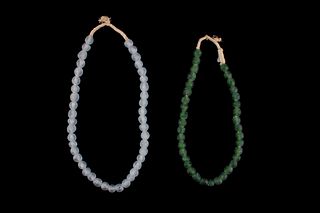 18th C. Dutch Dogon Emerald & Sky Blue Trade Beads