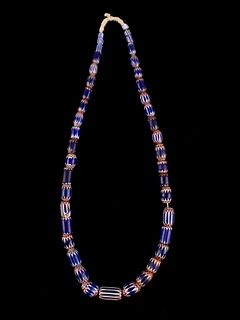 Six Layer Chevron Graduating Trade Bead Necklace