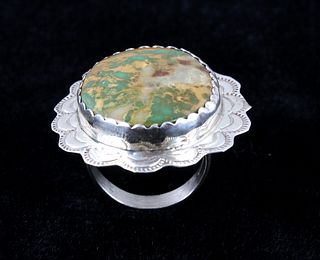 Navajo Cerrillos Turquoise & Sterling Silver Ring