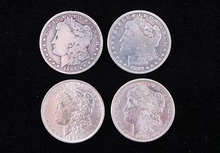 Collection of Four Morgan Silver Dollar Coins