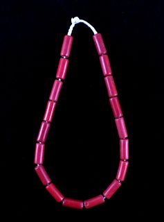 Hudson Bay Red Large Trade Beads Necklace