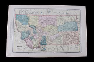 George Cram's Unrivaled Montana Atlas Map 1898