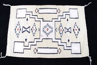 Navajo Old Crystal Style Woven Small Wool Rug