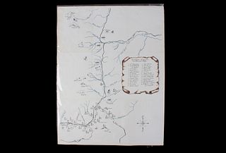 Montana Bridger Canyon Hand Drawn Historical Map