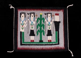 Navajo Female Yei Be Chei Corn People Rug