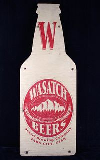 Schirf Brewing Co. Wasatch Beer Advertising Sign