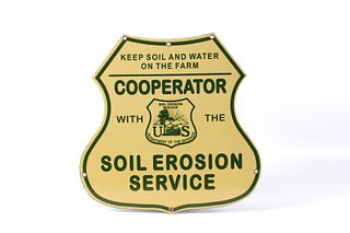 Soil Erosion Service US Interior Porcelain Sign