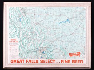 Great Falls Select Beer Montana Topographic Map