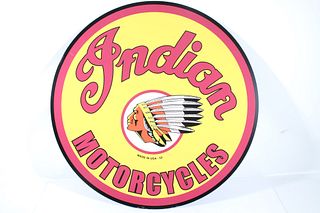 Indian Motorcycle Reproduction Advertising Sign