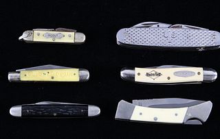 Collection of Six Vintage Folding Pocket Knives
