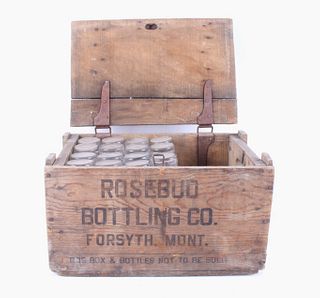 Rosebud Bottling Co. Crate & Glass Bottles