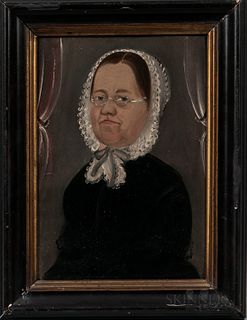 William Matthew Prior (Massachusetts/Maine, 1806-1873), Portrait of Mrs. Joseph B. Wheelock, Unsigned, inscribed "Wheelock/No 8 Water S