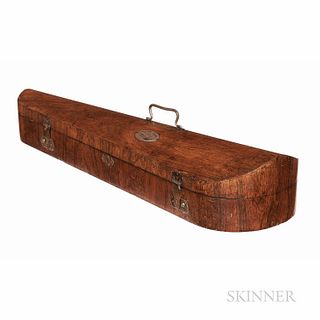 Two Rosewood Veneer Violin Cases for W.E. Hill & Sons, c. 1890, the dart case labeled W. E. HILL & SONS,/Violin Makers,/140, NEW BOND S
