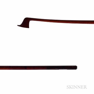 Viola Bow Stick, the round stick unstamped, weight 45.8 grams, (without frog, hair, or winding).