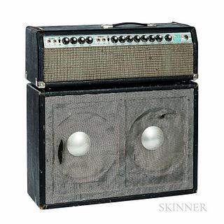 Fender Twin Reverb Amplifier, 1979, serial no. A965339, converted to head and cabinet.Provenance: The estate of Larry Hilt.