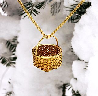 Shaker Fruit Basket Necklace