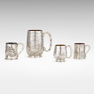 Chinese Export, collection of four mugs