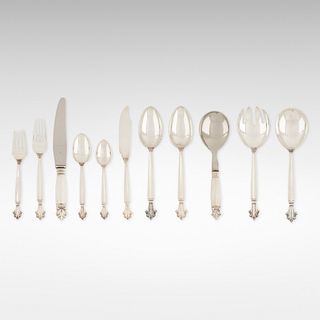 Johan Rohde, Acanthus flatware service with fitted canteen