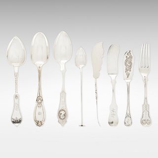 19th Century, Large collection of flatware of Ohio interest