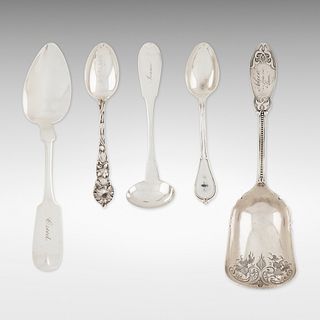 19th Century, Large collection of Ohio flatware