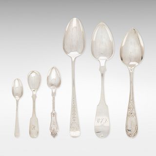 American, Large collection of spoons